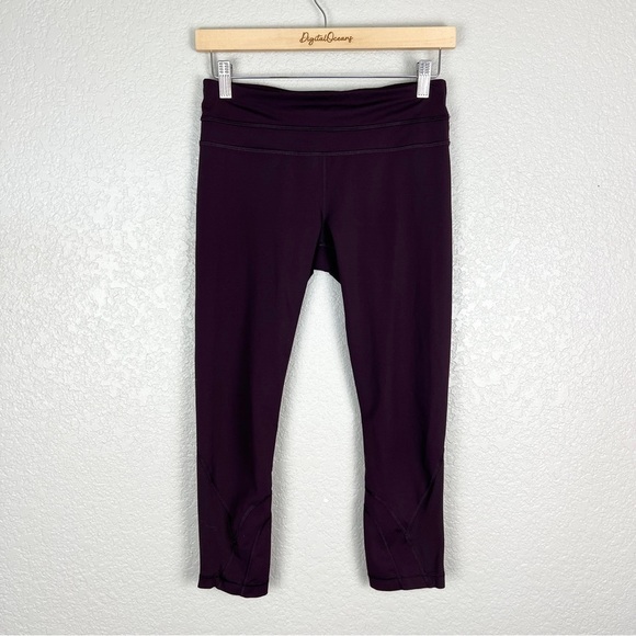 Lululemon Inspire Crop II Luxtreme Leggings, Black Cherry 6 - Run, Gym, Tights - Picture 2 of 8
